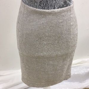 Ann Taylor gold/cream pencil skirt